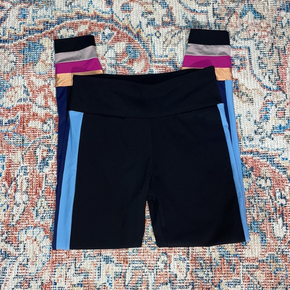 Lanston Sport Streak Stripe Leggings SZ S EUC - Picture 4 of 4
